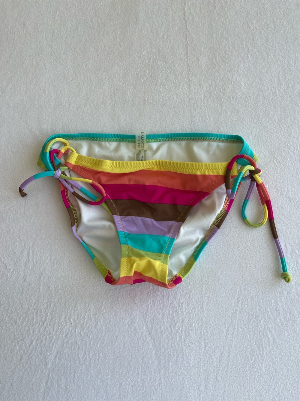 Victoria's Secret Swim Rainbow Stripe Side Tie Bikini Bottom S
